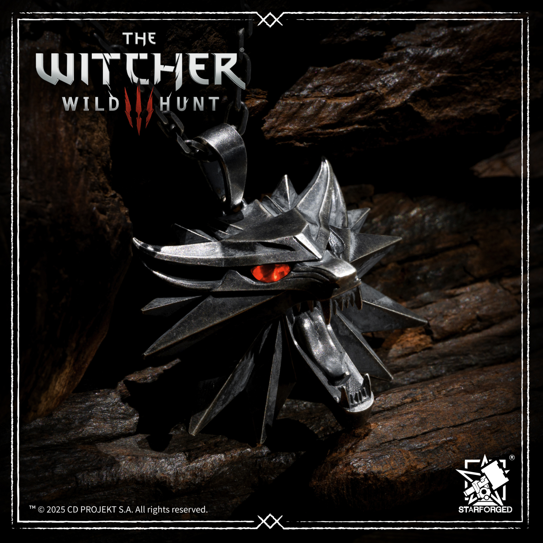 星辰鑄造 巫師III 遊戲週邊 狼學派勳章吊墜