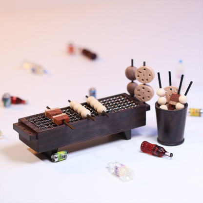 深夜食堂精油擴香器 香薰香氛桌上檀木擺飾