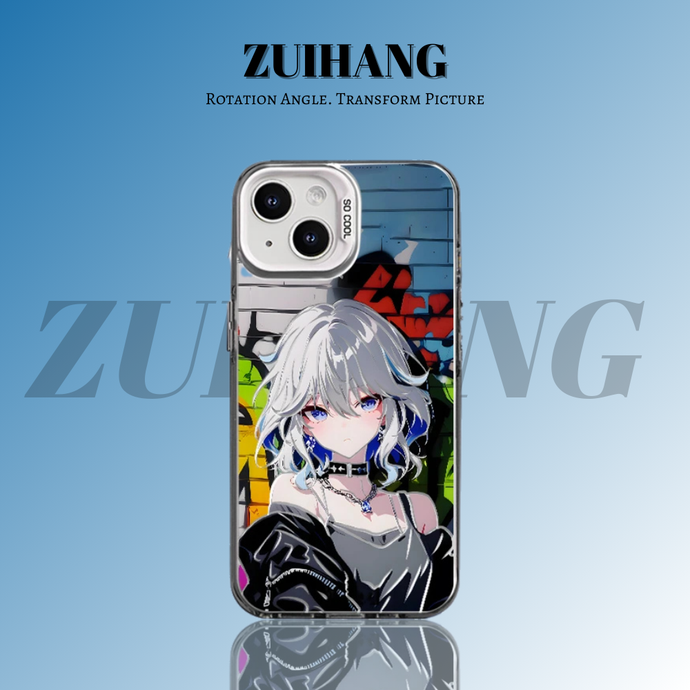 原神彩銀線條漸變防摔手機殼-ZUIHANG SHOP