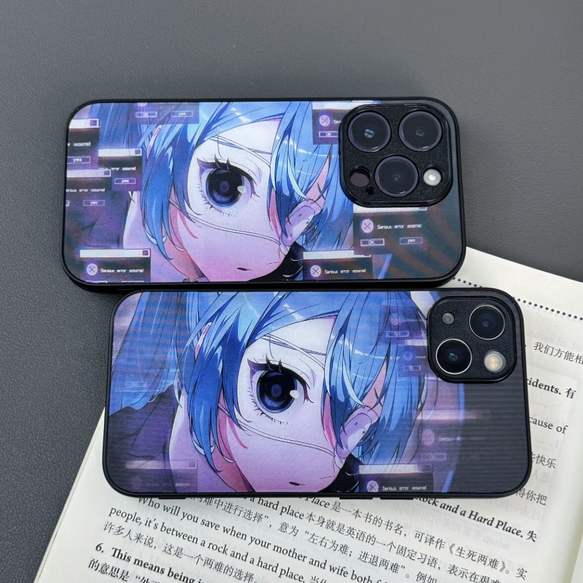 初音未來眨眼光柵動態手機殼