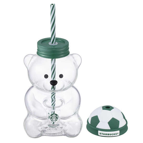 Bearista 足球小熊玻璃TOGO冷水杯