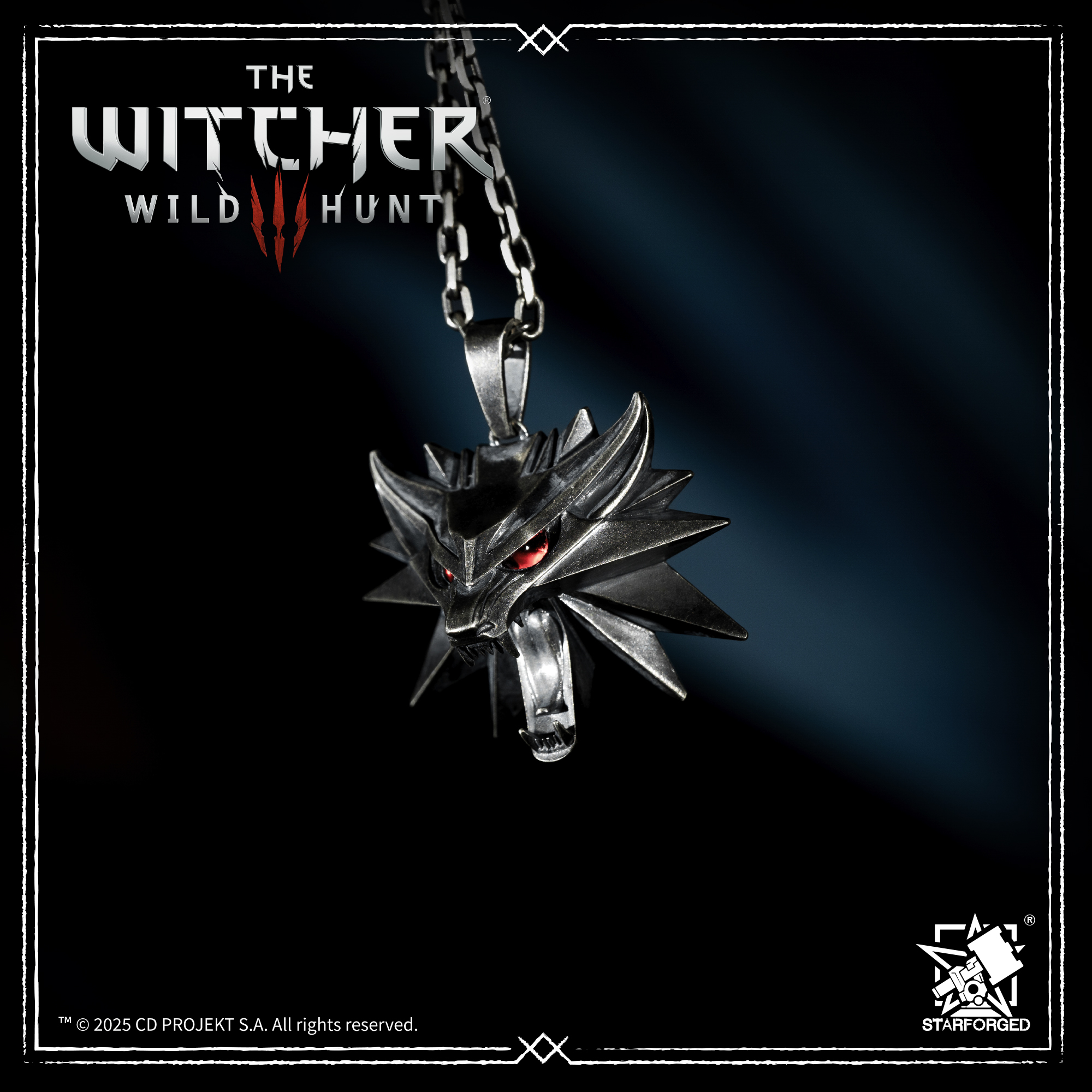 星辰鑄造 巫師III 遊戲週邊 狼學派勳章吊墜