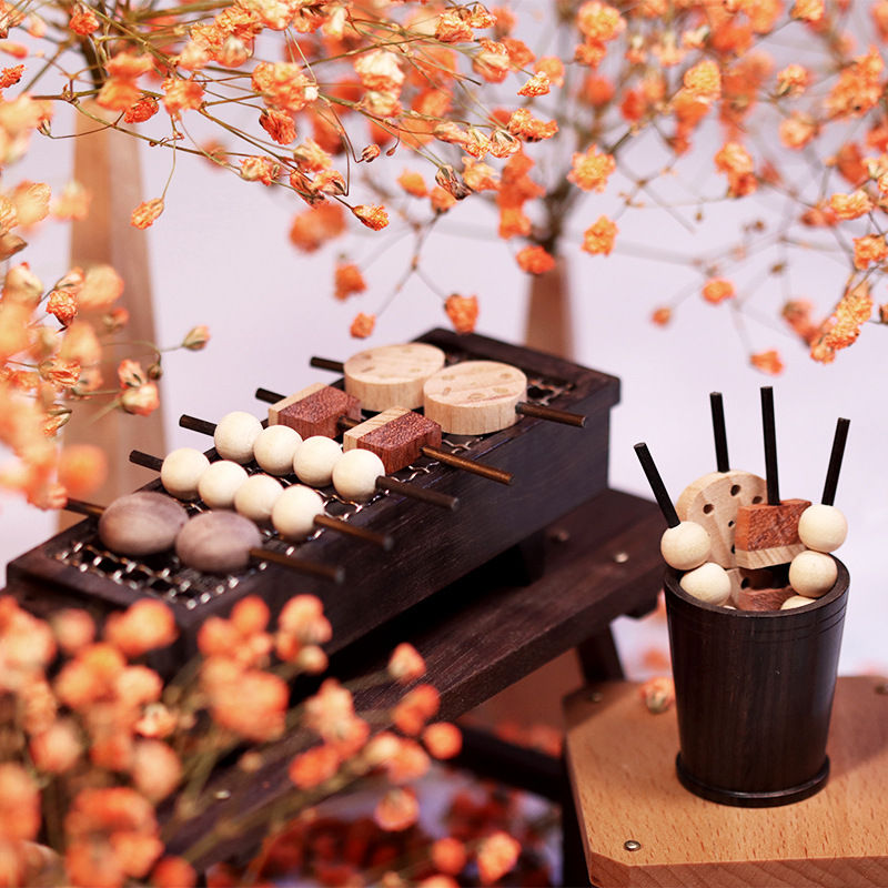 深夜食堂精油擴香器 香薰香氛桌上檀木擺飾