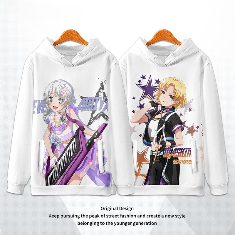 BanG Dream 動漫周邊 秋冬潮流寬鬆休閒連帽T