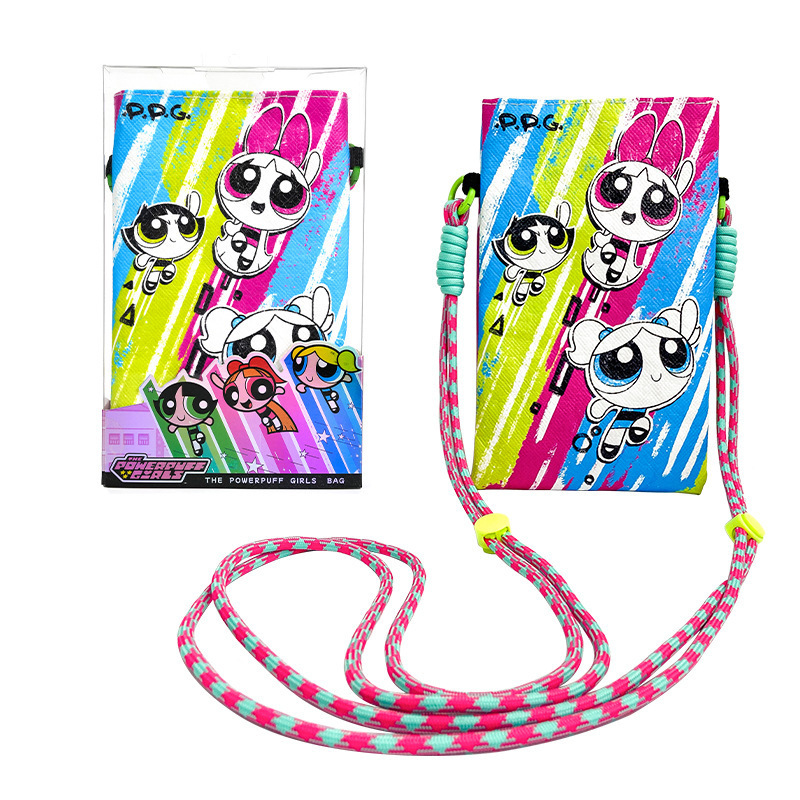 飛天小女警多巴胺包 花花泡泡毛毛斜挎包