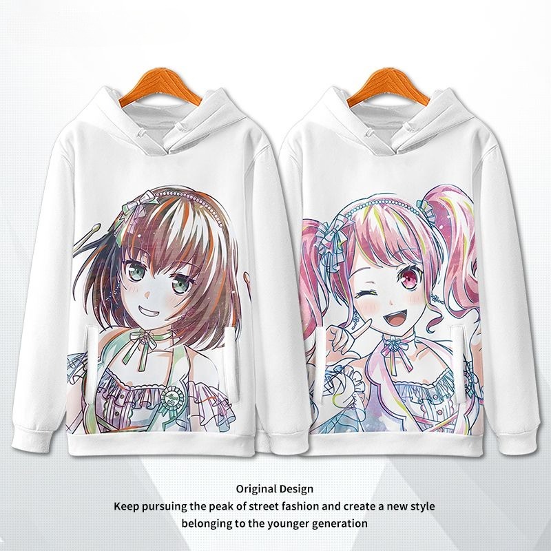 BanG Dream 動漫周邊 秋冬潮流寬鬆休閒連帽T