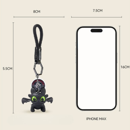 馴龍高手 無牙仔原創鑰匙圈 夜煞動翅膀掛件