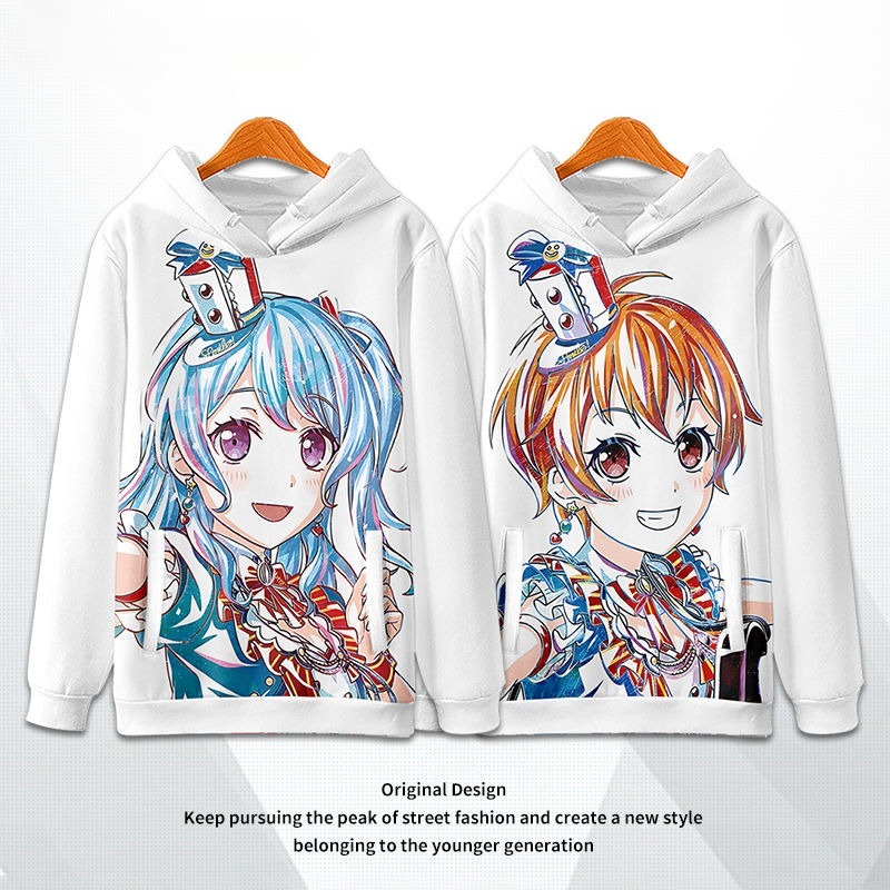 BanG Dream 動漫周邊 秋冬潮流寬鬆休閒連帽T