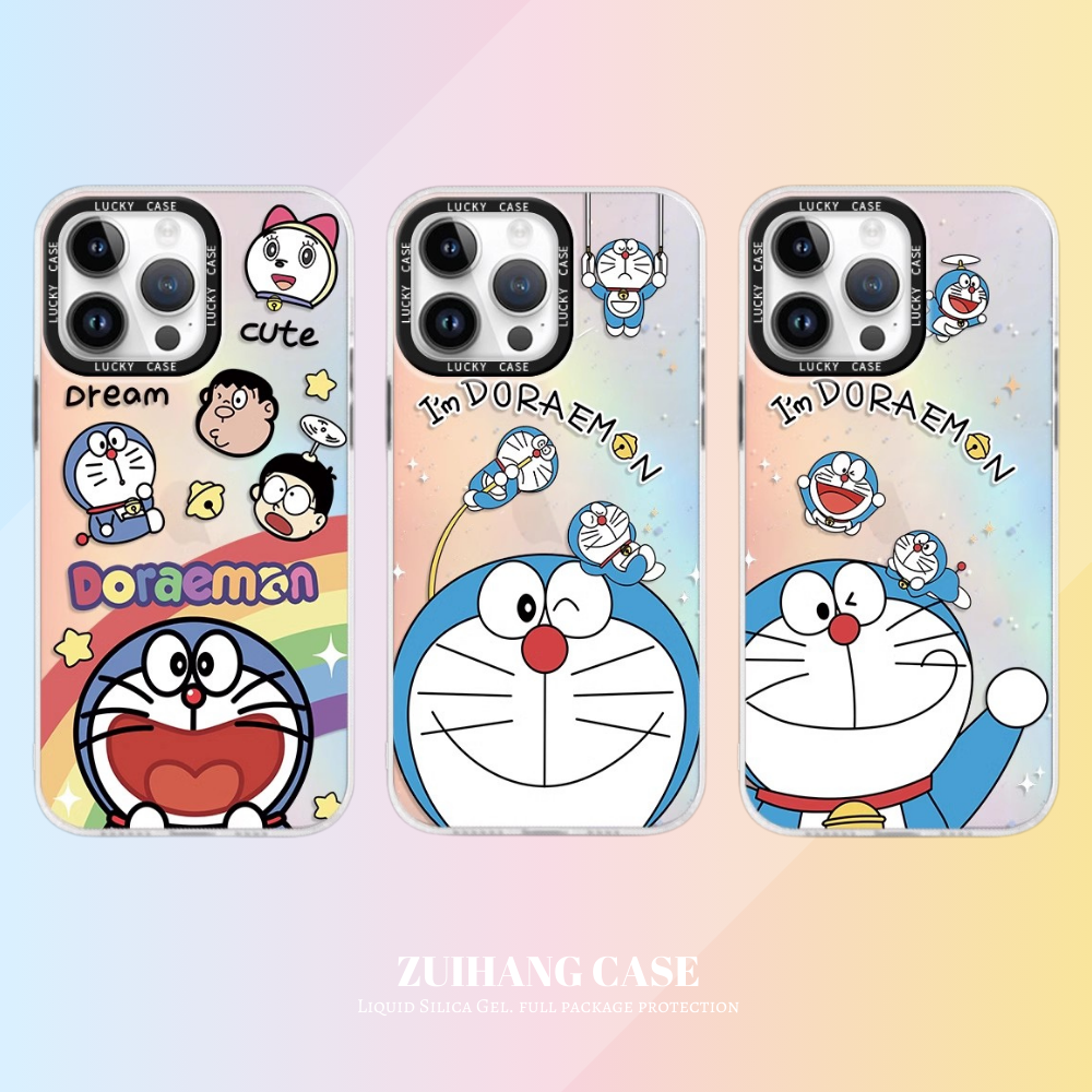 哆啦A夢極光鐳射防摔手機殼-ZUIHANG SHOP