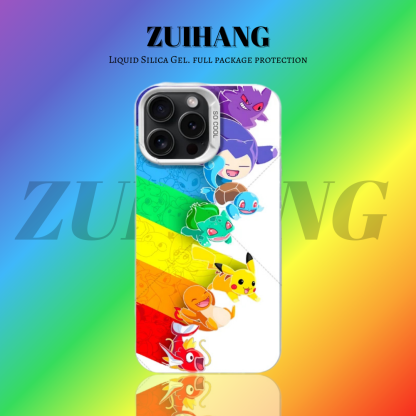 寶可夢彩銀線條漸變防摔手機殼-ZUIHANG SHOP