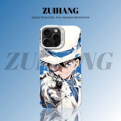 名偵探柯南彩銀線條漸變防摔手機殼-ZUIHANG SHOP