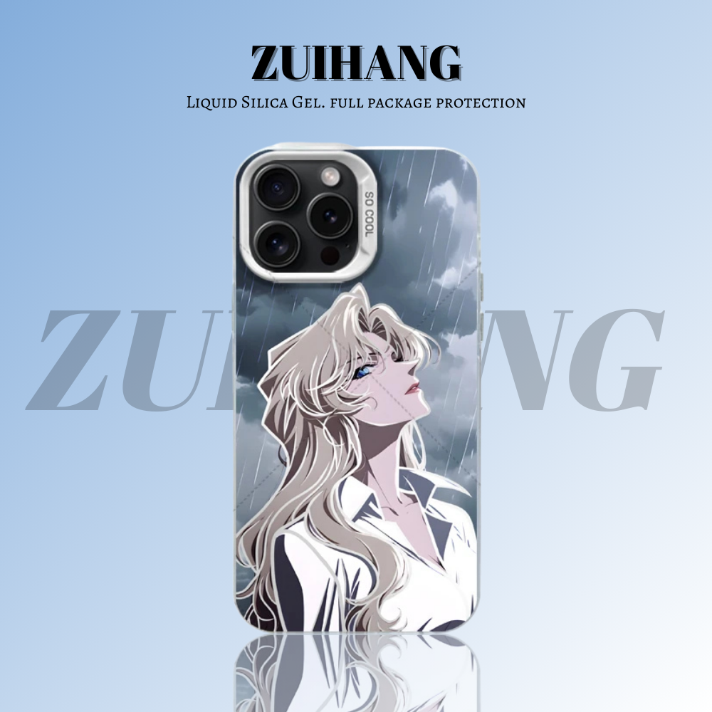 名偵探柯南彩銀線條漸變防摔手機殼-ZUIHANG SHOP