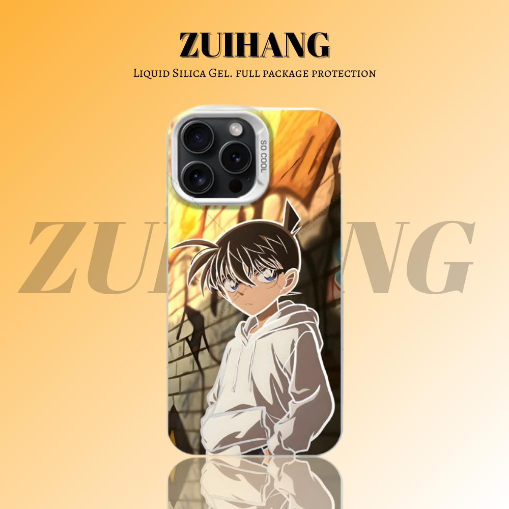 名偵探柯南彩銀線條漸變防摔手機殼-ZUIHANG SHOP