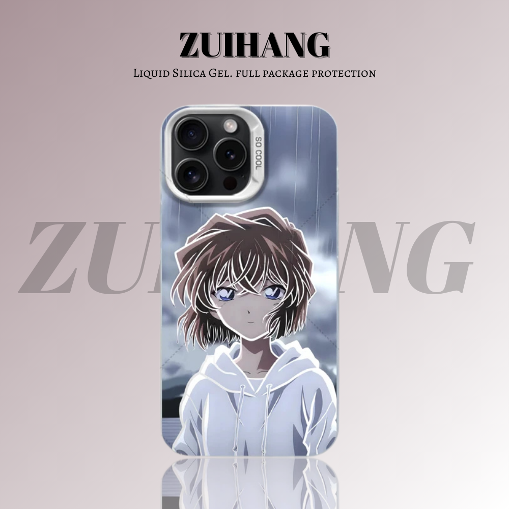 名偵探柯南彩銀線條漸變防摔手機殼-ZUIHANG SHOP