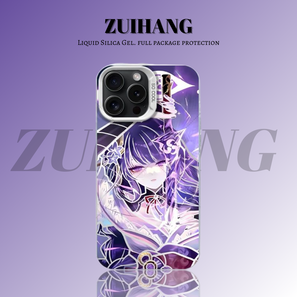 原神彩銀線條漸變防摔手機殼-ZUIHANG SHOP