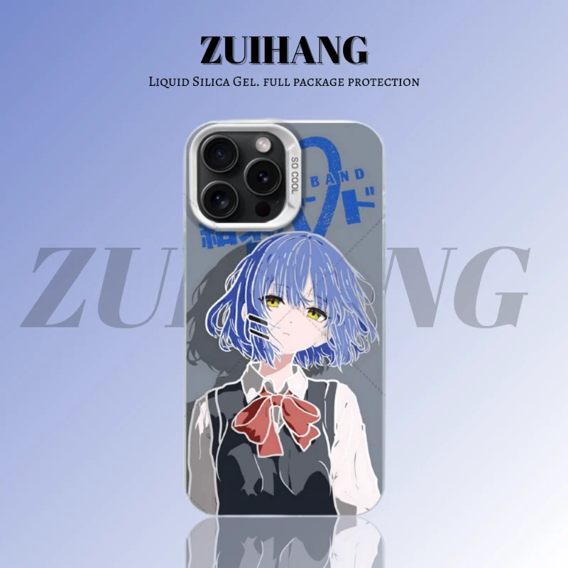 孤獨搖滾彩銀線條漸變防摔手機殼