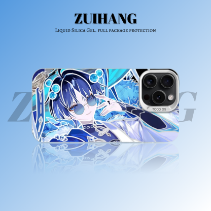 原神彩銀線條漸變防摔手機殼-ZUIHANG SHOP