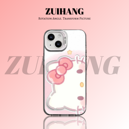 HelloKitty彩銀線條漸變防摔手機殼-ZUIHANG SHOP