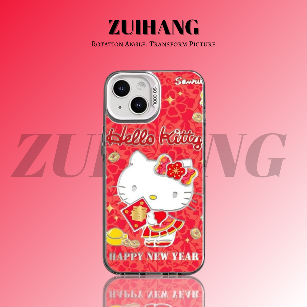 HelloKitty彩銀線條漸變防摔手機殼-ZUIHANG SHOP