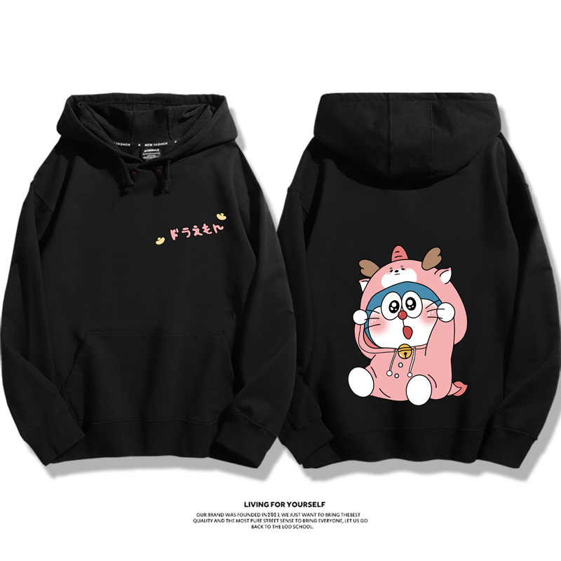 Q版新年叮噹貓新款 親子情侶男女款連帽衛衣-ZUIHANG SHOP