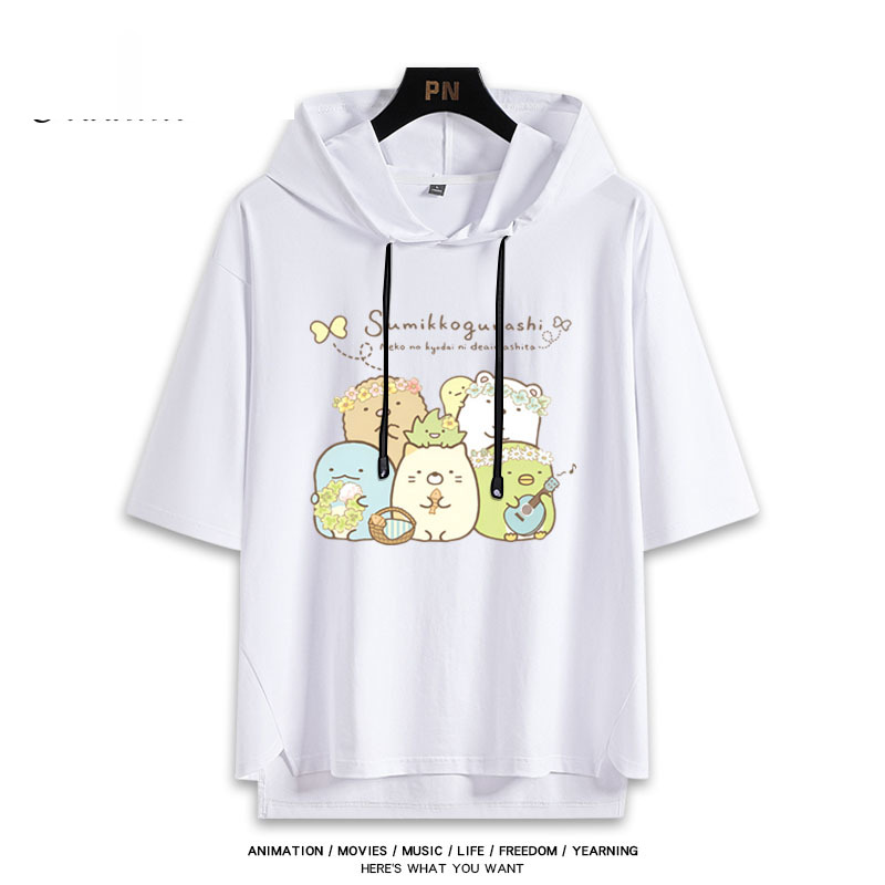 角落生物小夥伴 連帽短袖T恤-ZUIHANG SHOP