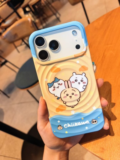 iPhone17系列 波漾磁吸卡通 可愛支架 軟邊 手機殼