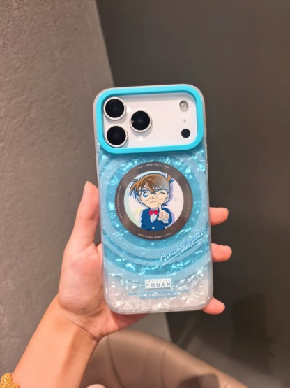 【正版授權】iPhone17系列 名偵探柯南可愛卡通高端磁吸手機殼