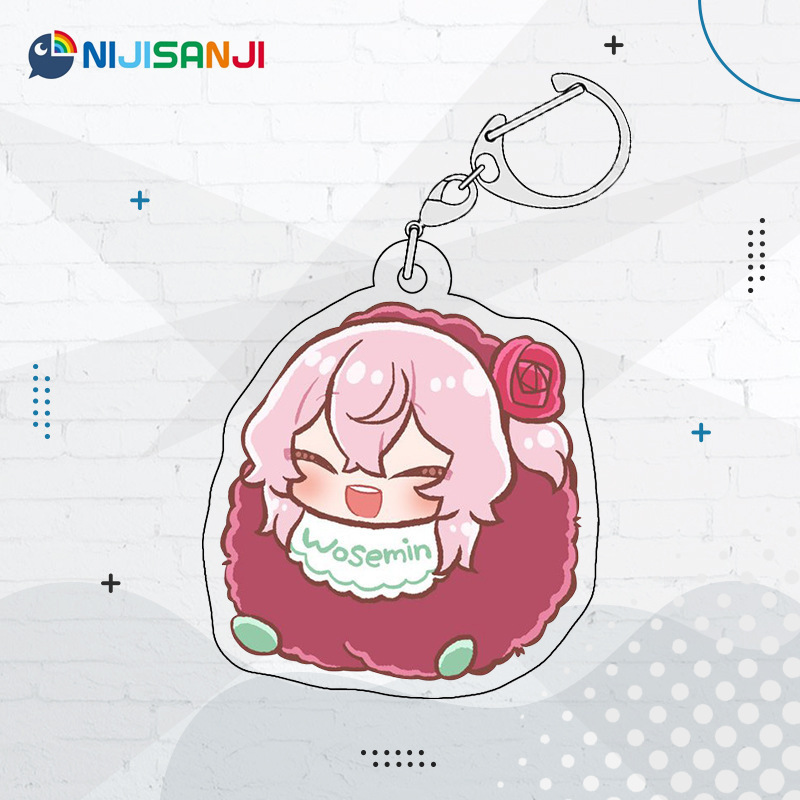 Luxiem彩虹社全員同人週邊 NIJISANJI EN 雙面夾層鑰匙扣掛件吧唧