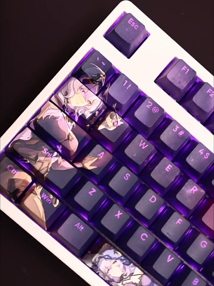 黑天鹅透光RGB108鍵標準配列衛星軸鍵帽