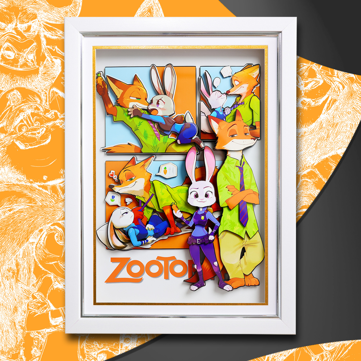 瘋狂動物城 3D立體畫-ZUIHANG SHOP