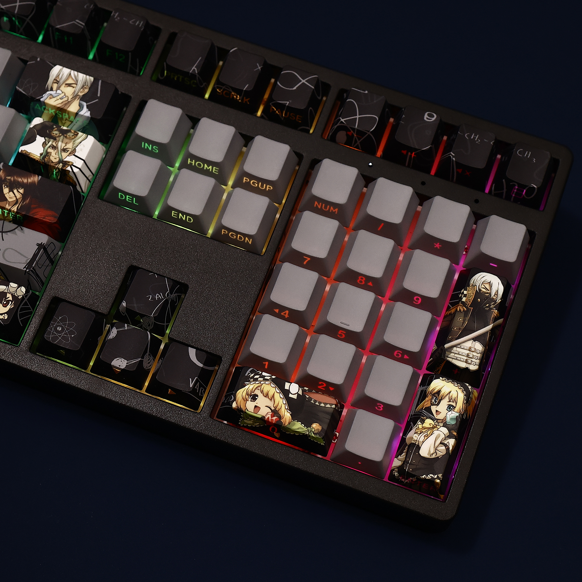 石紀元Dr.STONE透光RGB108鍵標準配列衛星軸鍵帽-ZUIHANG SHOP