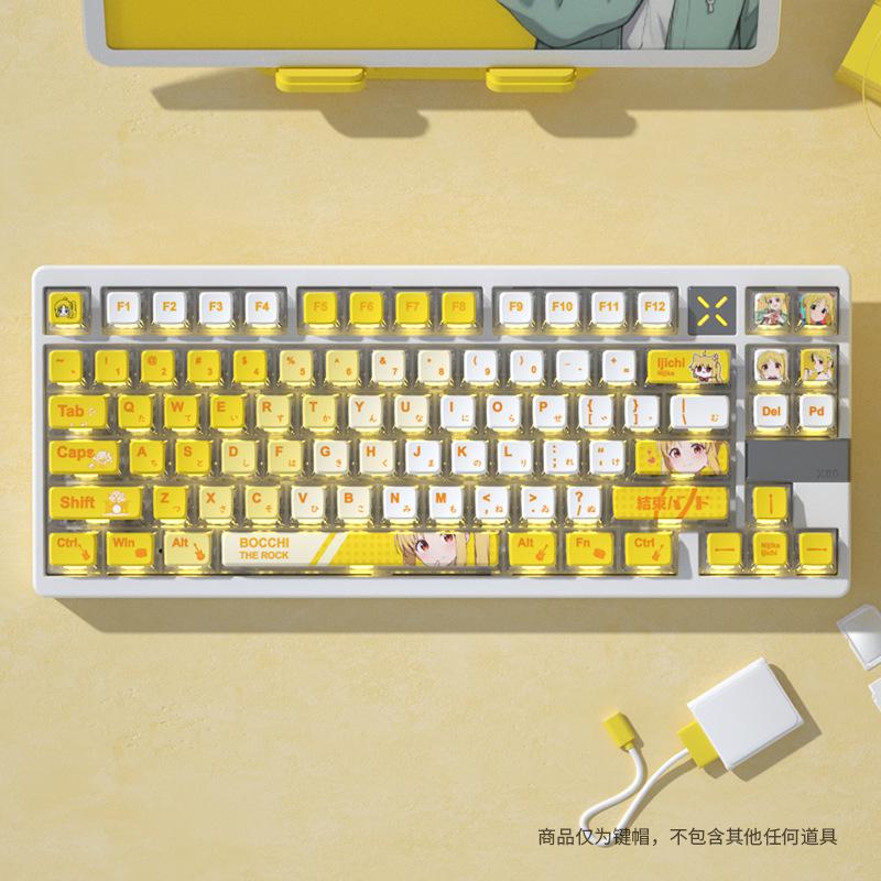 孤獨搖滾伊地知虹夏四面透布丁鍵帽PBT熱昇華配美加獅woot-ZUIHANG SHOP