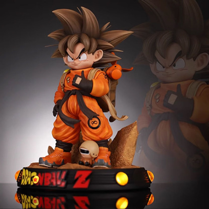 Q版旅行小悟空 25cm 雙頭雕 七龍珠GK雕像