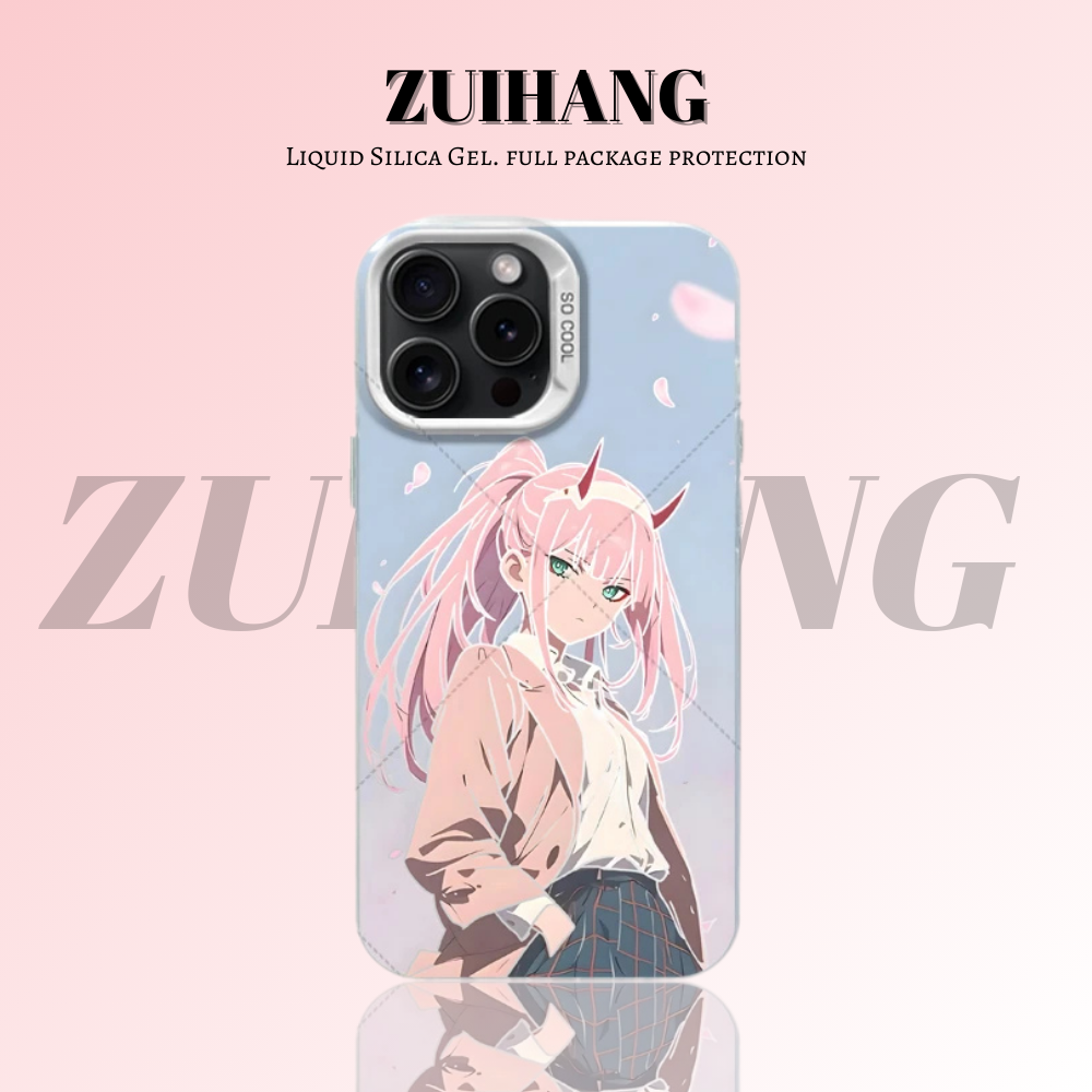 DARLING in the FRANKXX彩銀線條漸變防摔手機殼