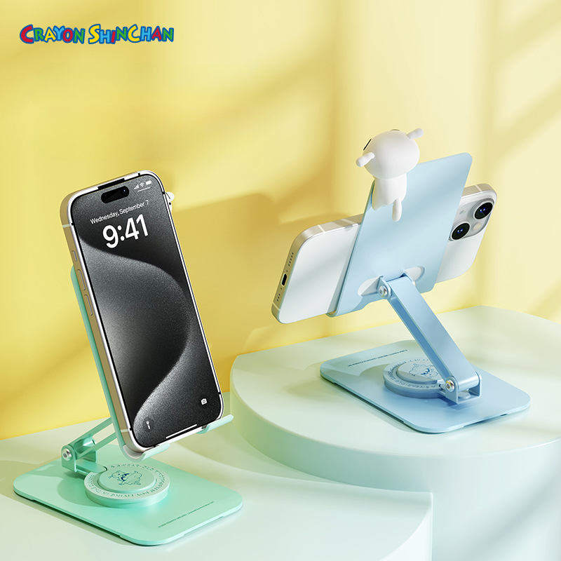 蠟筆小新小白 迷你金屬桌面手機支架-ZUIHANG SHOP