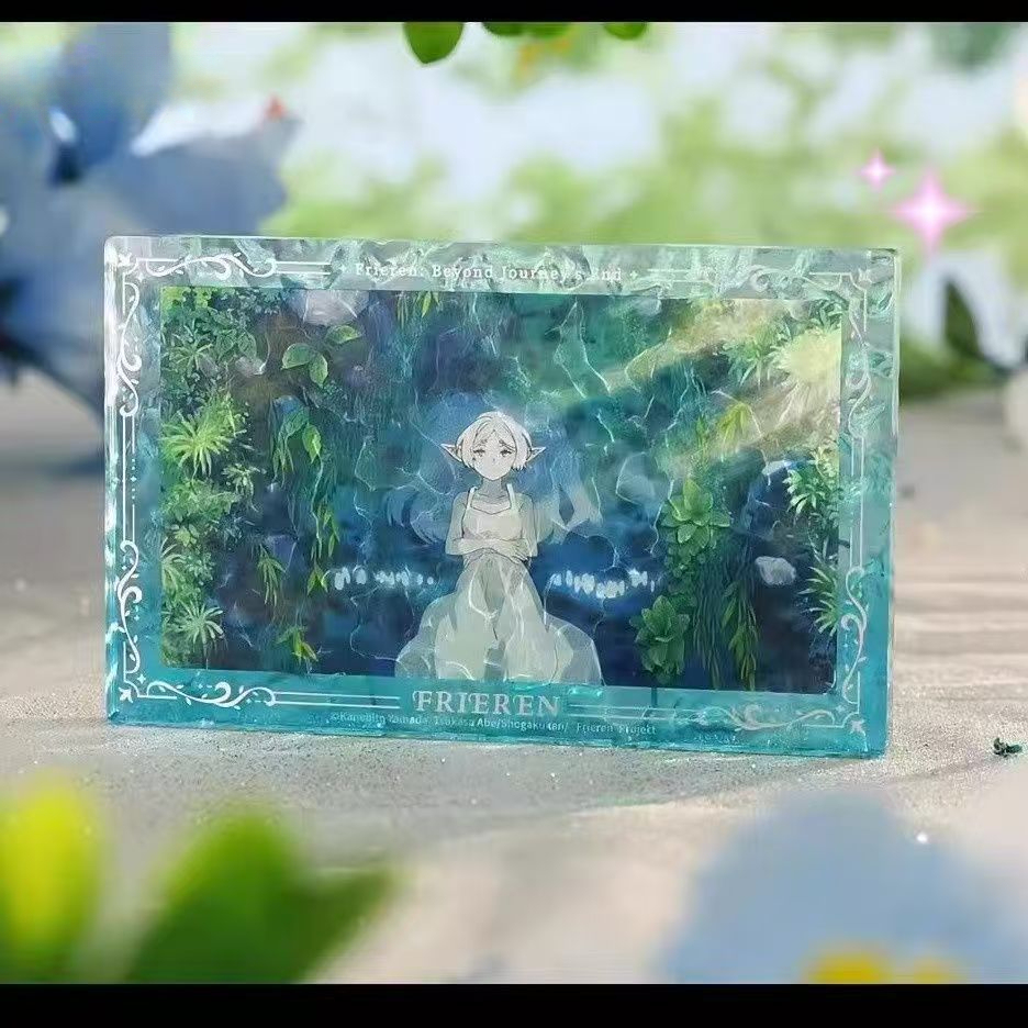 葬送的芙莉蓮 絕美湖邊水波紋亞克力磚 收藏擺件-ZUIHANG SHOP