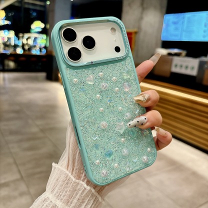 iPhone17系列上新 新款奢華珍珠水鑽手機殼