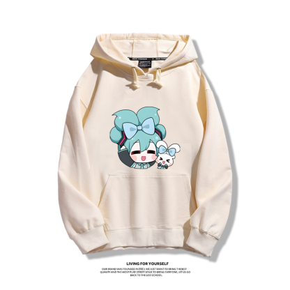 初音未來 秋冬新款 親子情侶男女連帽衛衣