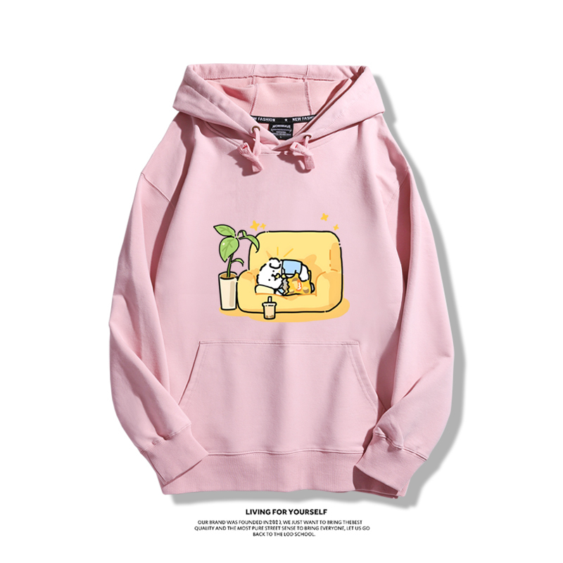 線條小狗新款 親子情侶男女款連帽衛衣-ZUIHANG SHOP