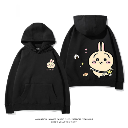 chiikawa 2024秋冬新款親子情侶裝薄絨款連帽衛衣