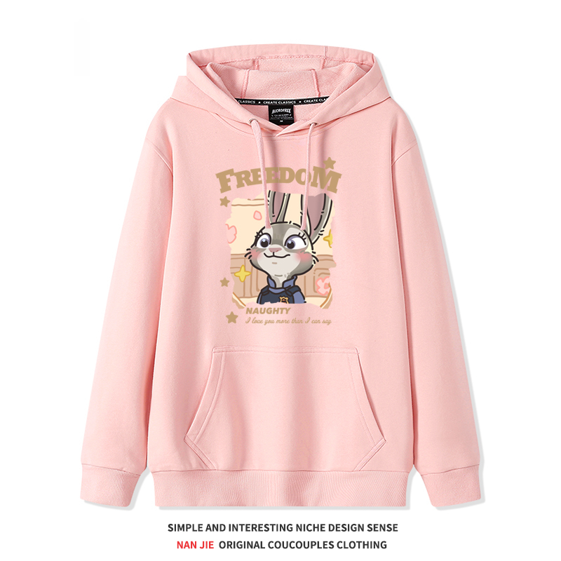 瘋狂動物城朱迪尼克 2025秋冬新款 親子情侶裝連帽衛衣
