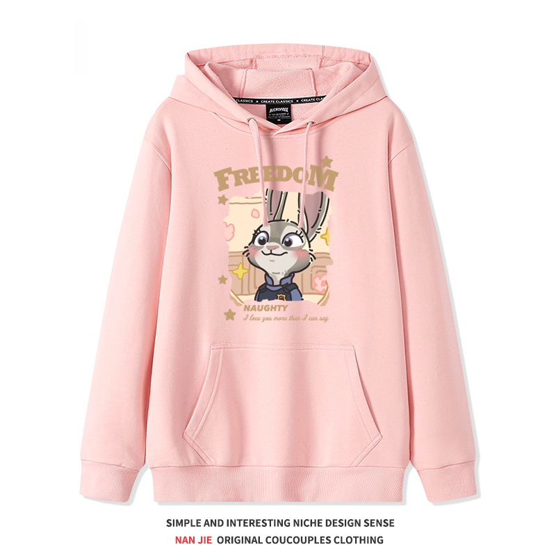 瘋狂動物城朱迪尼克 2025秋冬新款 親子情侶裝連帽衛衣