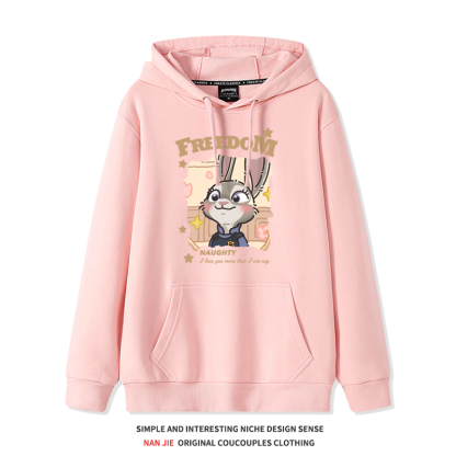 瘋狂動物城朱迪尼克 2025秋冬新款 親子情侶裝連帽衛衣