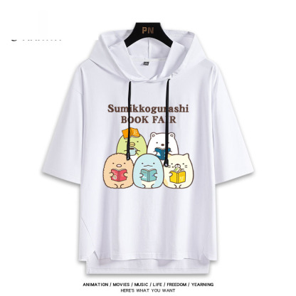 角落生物小夥伴 連帽短袖T恤-ZUIHANG SHOP