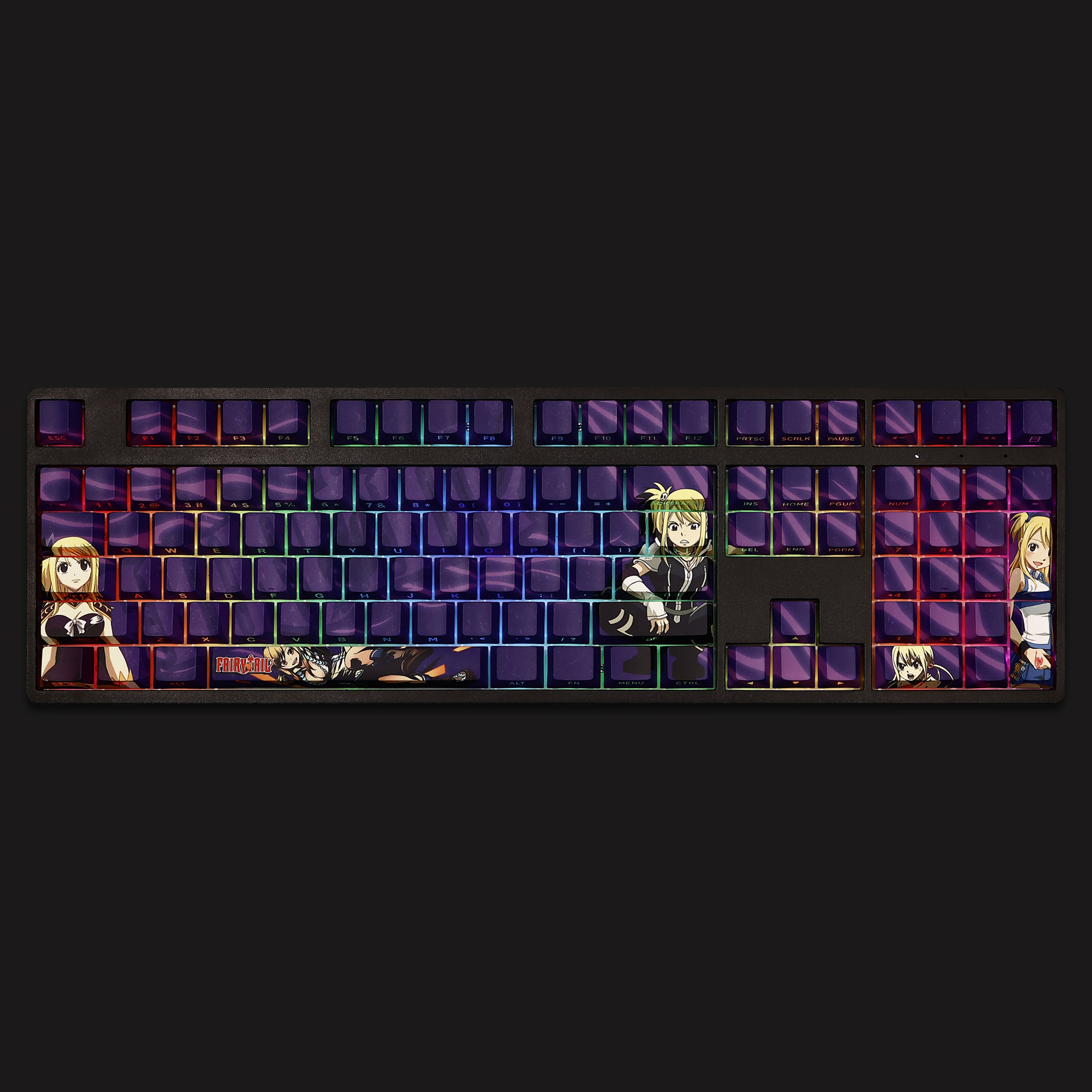 露西哈特菲利亞透光RGB108鍵標準配列衛星軸鍵帽-ZUIHANG SHOP