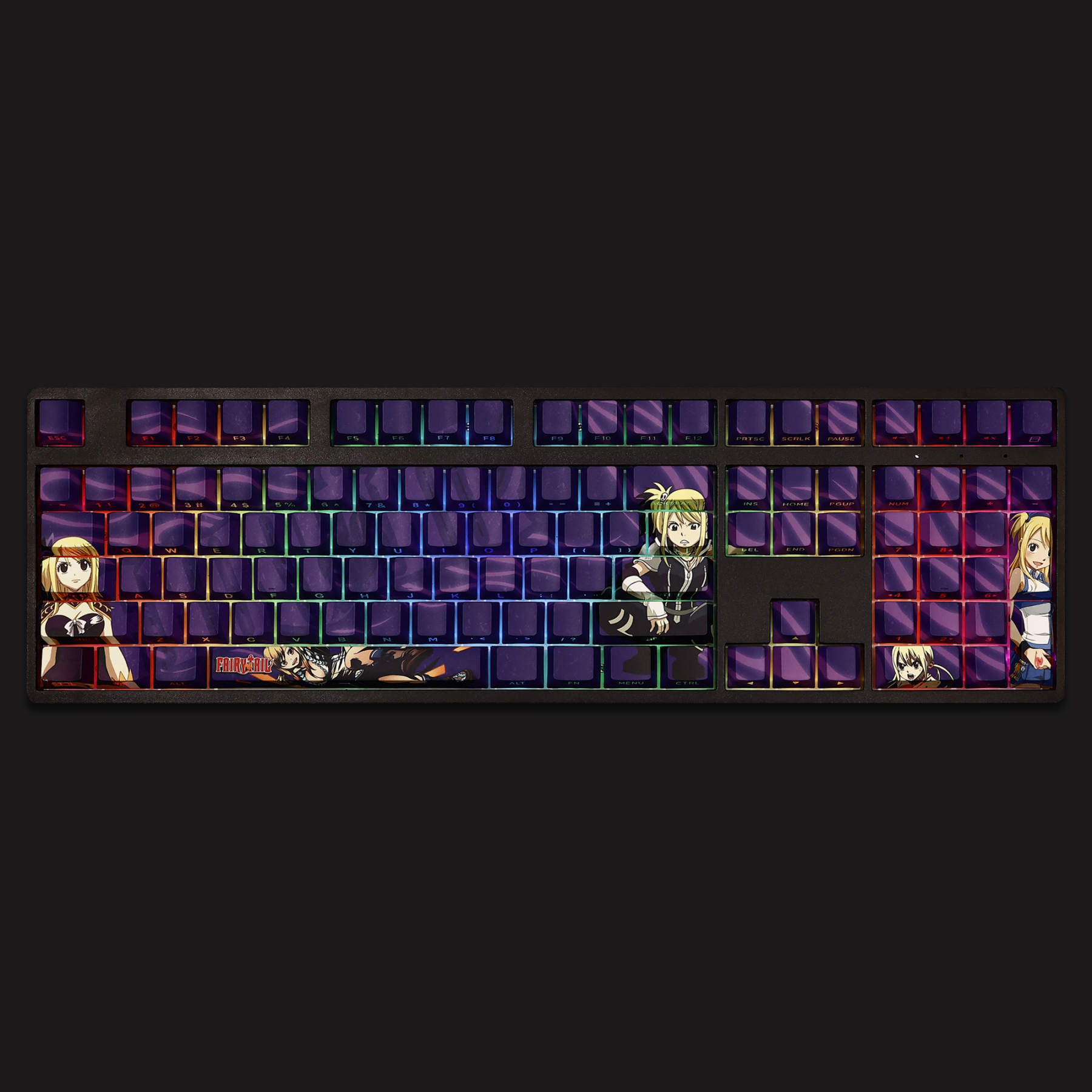 露西哈特菲利亞透光RGB108鍵標準配列衛星軸鍵帽-ZUIHANG SHOP