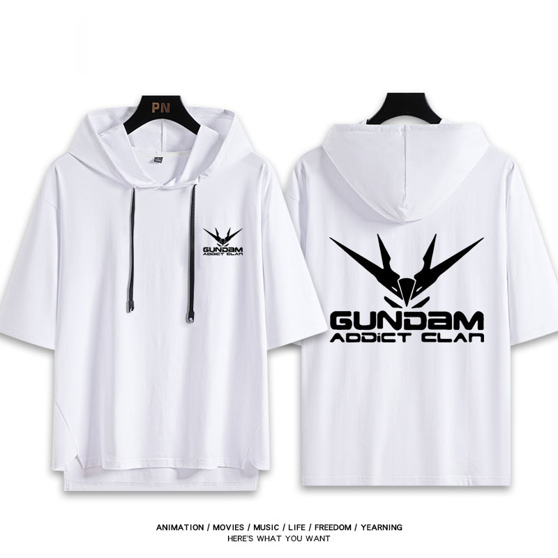 機動戰士鋼彈新款 親子情侶男女款連帽短袖T恤-ZUIHANG SHOP