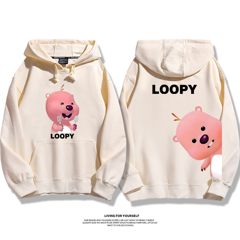 小海狸露比loopy新款 親子情侶男女款連帽衛衣-ZUIHANG SHOP