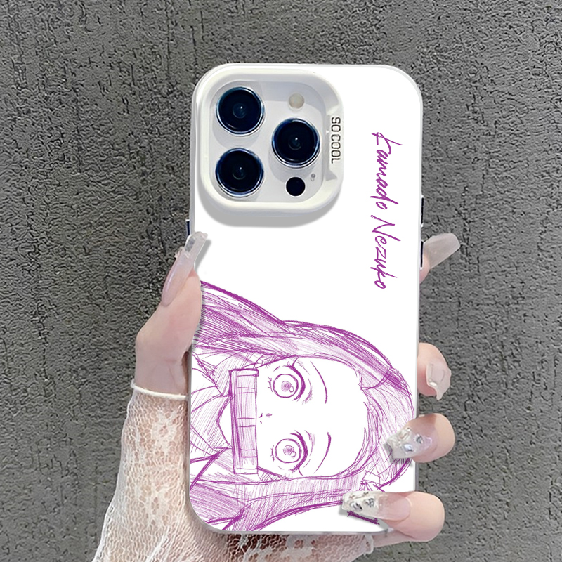 線條鬼滅之刃彩銀防摔手機殼