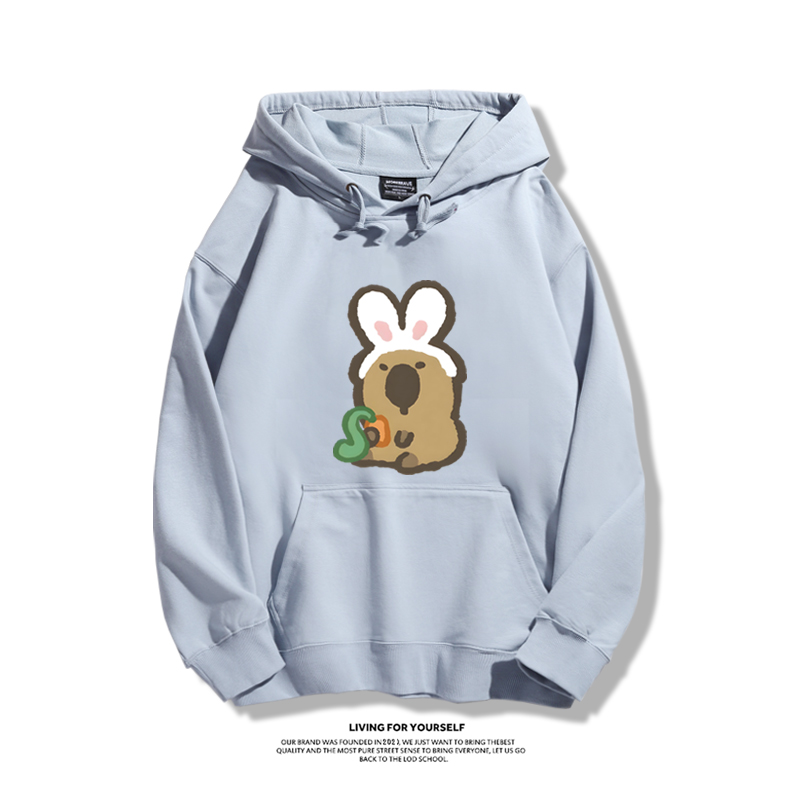 Q版卡皮巴拉新款 親子情侶男女款連帽衛衣-ZUIHANG SHOP